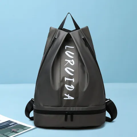 Zaino da Viaggio in Tessuto Oxford Impermeabile Con Scomparto per Scarpe Indipendente Separazione Umido Asciutto Zaino Casual Unisex