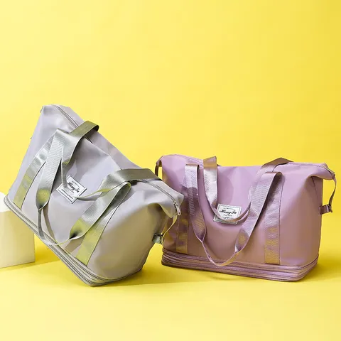 Grande Borsa da Viaggio Impermeabile Borsone Palestra Sport Separazione Umido-Asciutto Espansione Borsetta per Donne