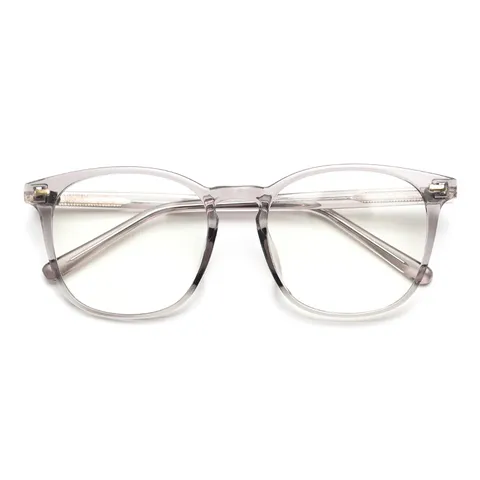 Retro Big Frame Optical Eyeglass Frame Acetate Metal Unisex Plain Glasses Clear Lens Fashion Spectacles