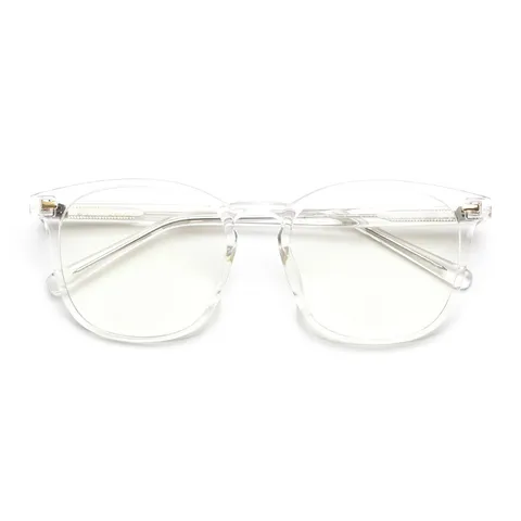 Retro Big Frame Optical Eyeglass Frame Acetate Metal Unisex Plain Glasses Clear Lens Fashion Spectacles