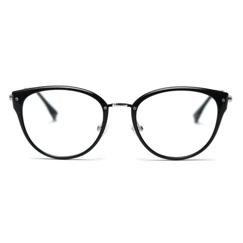 Cat Eye Metal Optical Glasses Frame Unisex Vintage Clear Lens Eyewear Fashion Metal Spectacle Frame