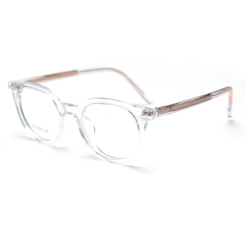 Retro Round Optical Glasses Frame For Men And Women Vintage Plate Metal Eyewear Clear Lens Fashion Myopia Glasses