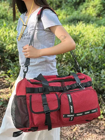 Large Capacity Travel Duffel Bag Unisex Waterproof Nylon Sports Training Gym Bag With Wet Dry Compartment