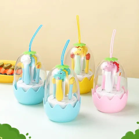 Niedliches Cartoon Dinosaurier Einhorn Edelstahl Kindergeschirr Set Mit Tragbarer Eierschalen Aufbewahrungsbox Für Kinder Tägliches Essen Geschenk