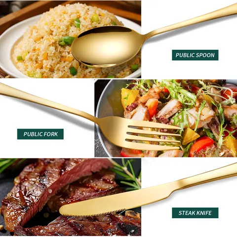 Modern Stainless Steel Flatware Dinner Cutlery Spoons Forks Knives For Home Hotel Buffet Mirror Polished Tableware