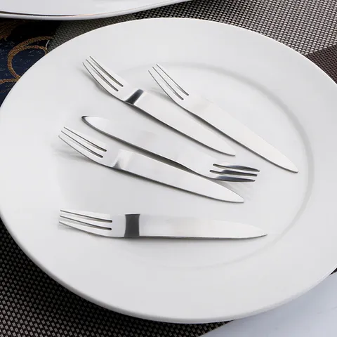 Korean Style Stainless Steel Fruit Fork Creative Three-Prong Dessert Cake Fork Reusable Small Metal Pick For Home Party Restaurant