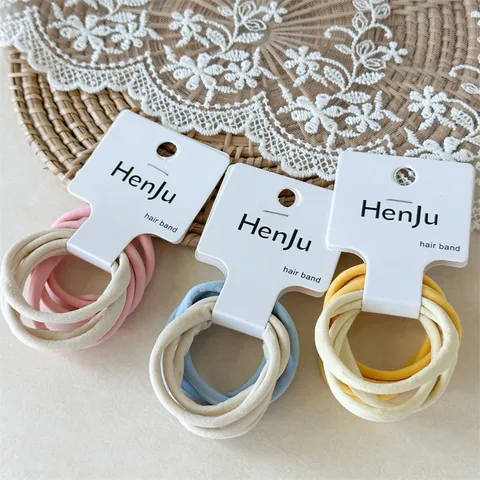 Minimalistisch Polyester Hoge Elasticiteit Haarelastiek Basis Set Meerkleurige Haarband Paardenstaart Houder Haaraccessoires