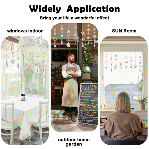 K9 Crystal Sun Catcher DIY Material Kit Moon Butterfly Prism Pendant Hanging Ornament Suncatcher Craft Making Supplies