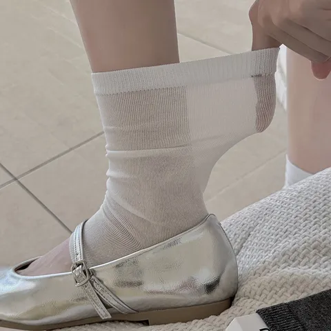 Koreaanse Stijl Katoen Stirrup Beenwarmers Voor Dames Zomer Dunne Ademende Slouch Sokken Effen Kleur Voetloze Sokken