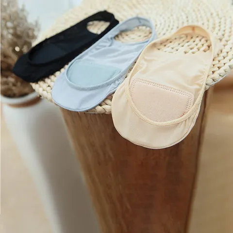 Women Ice Silk Low Cut Invisible Socks Hollow Out Straps No Show Socks Non Slip Half Palm Socks For High Heels Female Luxury Daily Apparel Accessories