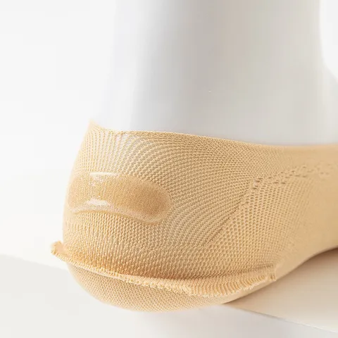 Women Cotton Two Toe Invisible Socks Shallow Cut Silicone Anti Slip No Show Tabi Socks Summer Thin Split Toe Boat Socks