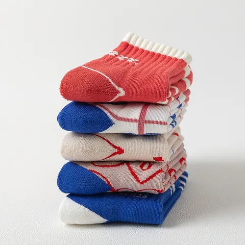 Damen Baumwolle Sportlich Lässig Wadenhoch Handtuchboden Sportsocken Herz Kariert Dick Warm Frottee Laufen Freizeitsocken