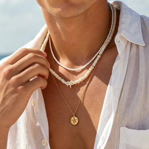 Colliers en perles pour homme