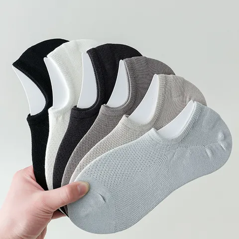 Herren Casual Baumwolle Füßlinge Atmungsaktive Mesh Rutschfeste Unsichtbare Kurze Socken