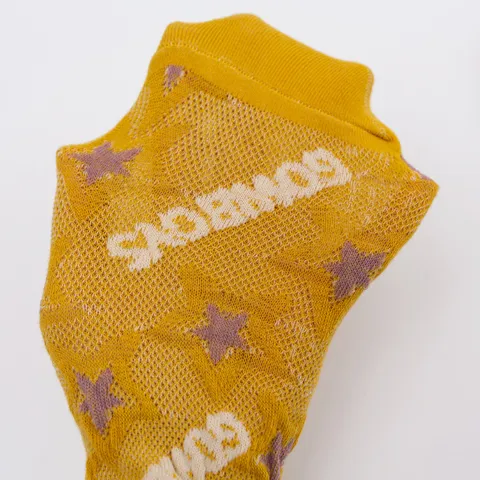 Women Breathable Mesh Ankle Socks Star Letter Pattern Cotton Low Cut Boat Socks Japanese Style Summer Thin Casual Socks