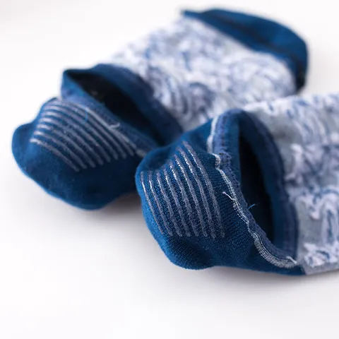 Damen Retro Geometrische Füßlinge Baumwolle Floral Rutschfest Silikon Unsichtbare Liner Socken Lässige Atmungsaktive Kurzsocken