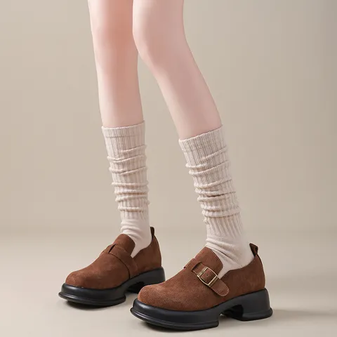 Women's Candy Color Mid-Calf Socks Spring Autumn Solid Color Cotton Casual Fashion Long Socks