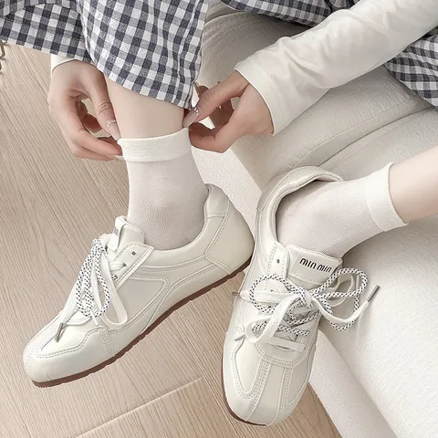 Damen Maulbeerseide Socken Sommer Dünne Netz Atmungsaktive Deodorant Kurzsocken Ballett Stil Einfarbig Socken