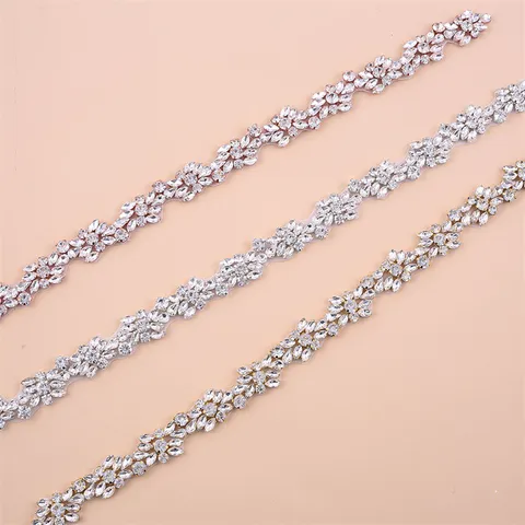 Sprankelende Strass Applique Rand Kristallijnen Riem Accessoire Voor Trouwjurk Bruidsmode DIY Ambacht Dames Kleding