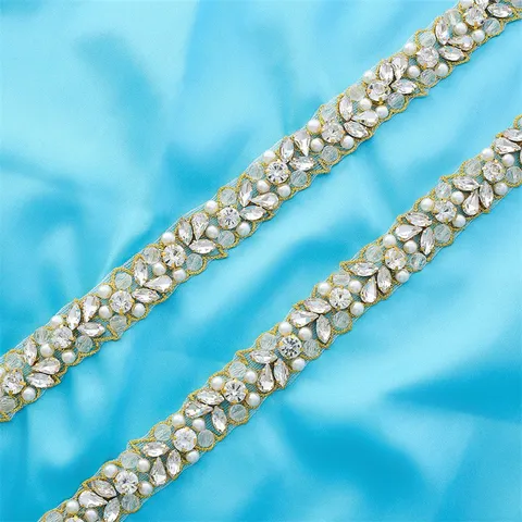 Bridal Rhinestone Wedding Belt Crystal Sash Applique Accessories For Women Party Dress