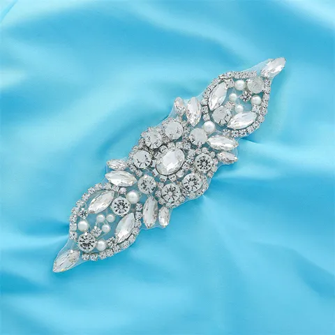 Exquisite Rhinestone Applique Bridal Waist Belt Handmade Crystal Diamante Trim For Wedding Dress Women Apparel Accessories
