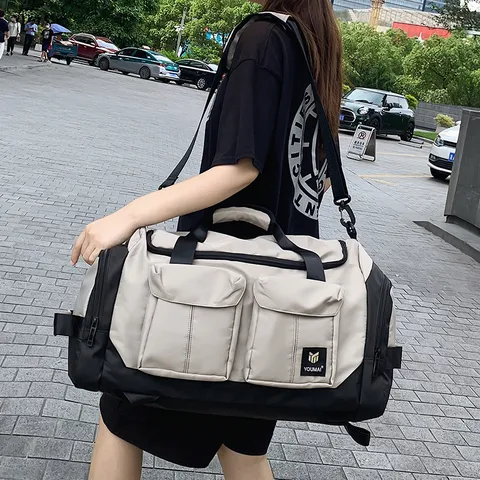 Large Capacity Travel Bag Waterproof Oxford Cloth Gym Bag Multi-Pocket Sports Duffel Bag For Men Women Business Trip