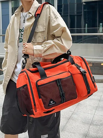 Large Capacity Travel Bag Waterproof Oxford Cloth Weekender Duffel Bag With Shoe Compartment For Men Women Casual Gym