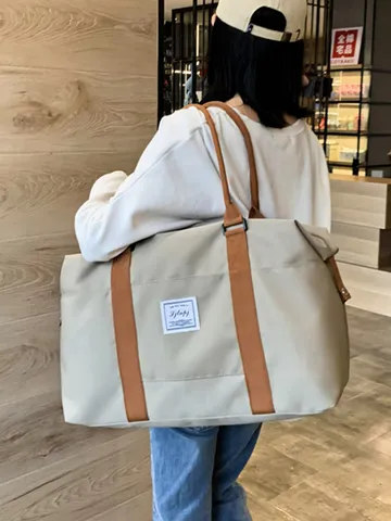 Borsa da Viaggio di Grande Capacità Tessuto Oxford Impermeabile Borsa Duffel Leggera Borsa Weekend per Donna e Uomo