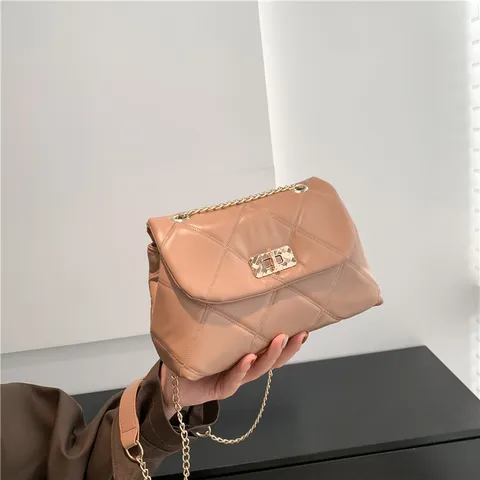 Damen Mode Gesteppte PU Leder Umhängetasche Luxus Kette Umhängetasche Pendler Tote Handtasche Casual Geldbörse