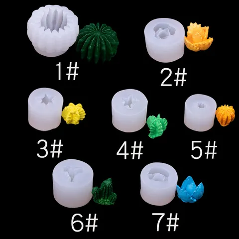 Stampo in Silicone per Piante Succulente 3D Stampo Artigianale a Forma di Cactus Realistico per Dolci Fondenti Cottura Resina Gesso
