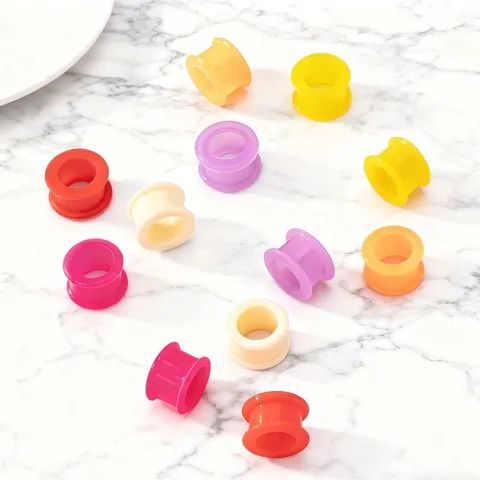 Minimalist Silicone Ear Plugs Tunnels Soft Hollow Flexible Ear Expanders Gauges Pulley Design Unisex Niche Body Piercing Jewelry