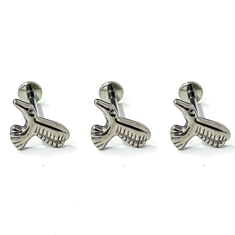 G23 Titanio Uccello Anello Labbro Retro Piatto Labret Stud Piercing Gioielli Animale Piccione Orecchio Cartilagine Helix Tragus Orecchino Per Unisex