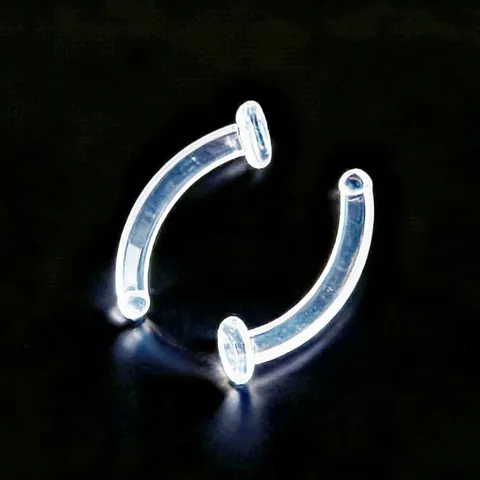 Transparente Acrílico Piercing de Nariz Hipoalergénico Claro Body Piercing Retainer Minimalista Geométrico Recto Curvo Barra Piercing Joyería para Hombres Mujeres
