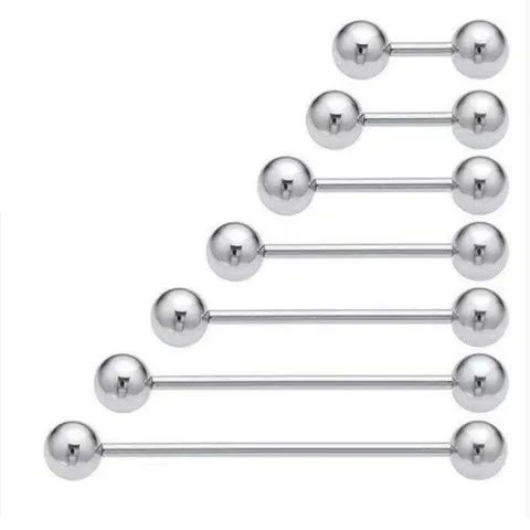 G23 Titanium Alloy Body Piercing Jewelry Polished Straight Barbell Lip Ring Tongue Stud Ear Cartilage Piercing Pin Jewelry For Unisex