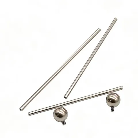 G23 Titanium Alloy Barbell Tongue Ring Hypoallergenic Internal Thread Nipple Stud Body Piercing Jewelry For Unisex Punk Style Piercing Ornament