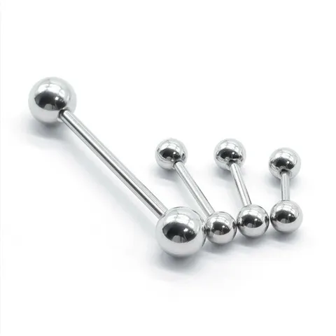 G23 Titanium Alloy Body Piercing Jewelry Polished Straight Barbell Lip Ring Tongue Stud Ear Cartilage Piercing Pin Jewelry For Unisex