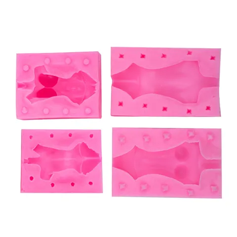 3D Menschliche Körperform Silikonform Für Polymer Clay Ultra Light Clay Fondant DIY Handwerk Puppenkörper Modellierungswerkzeug Rosa Transparent