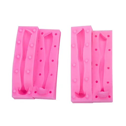 Stampo in Silicone per Gambe del Corpo Umano Fai-da-te per Argilla Fondente Realizzazione di Bambole Forma di Gamba Realistica 3D Accessori Artigianali Fatti a Mano Stampo per Ceramica