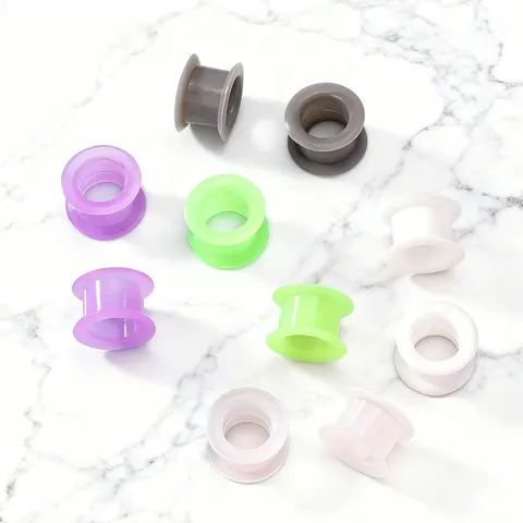 Trendy Soft Silicone Ear Plugs Tunnels Round Edge Flesh Tunnels Flexible Pulley Ear Gauges Minimalist Body Piercing Jewelry For Unisex Daily Wear