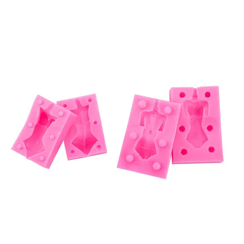 Silicone Humanoid Body Mold For Polymer Clay Ultra Light Clay Anime Figure Craft Doll Making Rectangular Silicone Body Mold