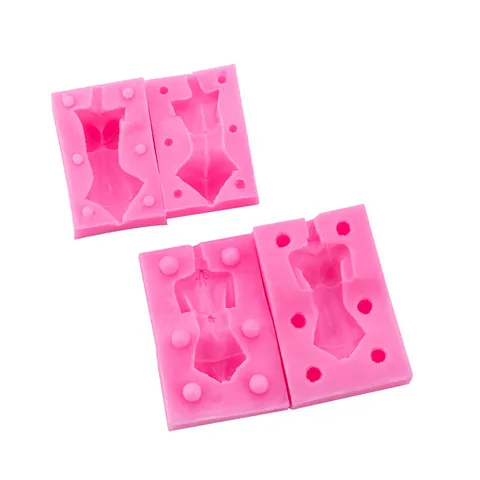 Silicone Humanoid Body Mold For Polymer Clay Ultra Light Clay Anime Figure Craft Doll Making Rectangular Silicone Body Mold