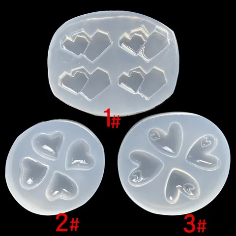 Mirror Heart Silicone Mold For DIY Crystal Epoxy Resin Clay Pendant Earrings Craft Making Translucent Handmade Tool