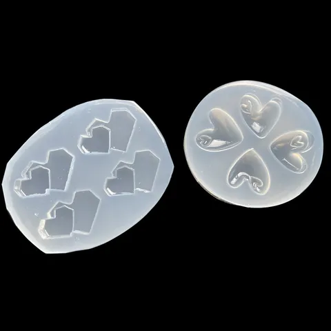 Mirror Heart Silicone Mold For DIY Crystal Epoxy Resin Clay Pendant Earrings Craft Making Translucent Handmade Tool