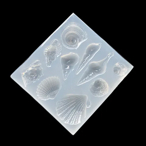 Ocean Style Mirror Surface Silicone Resin Mold Shell Conch Scallop Pendant Mold For Crystal UV Epoxy Crafting Jewelry Making