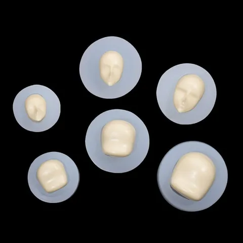 Silicone Face Mold For Clay Fondant Cartoon Man Tou Face Proportional Male Face Mold Handmade DIY Cake Decorating Tools Baking Accessories