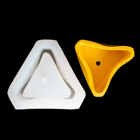 Geometric Triangle Flower Pot Silicone Mold For Succulent Planter Cake Decoration Plaster Resin Casting Mold DIY Craft