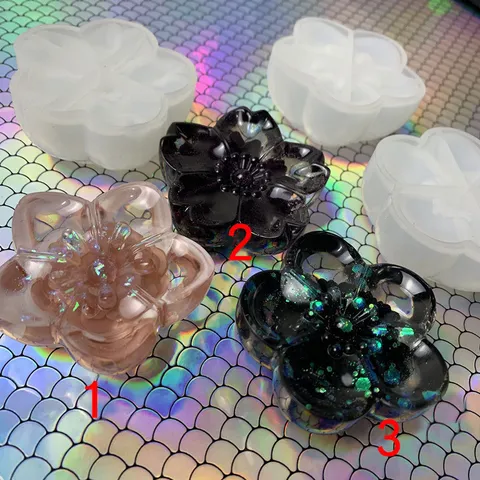3D Καλούπι Σιλικόνης Λουλούδι Καθρέφτης Χύτευση Ρητίνης Χειροτεχνία Εποξειδική Πηλός Σαπούνι Κερί Καλούπι για DIY Κερί Γύψος Κόσμημα Διακόσμηση Σπίτι