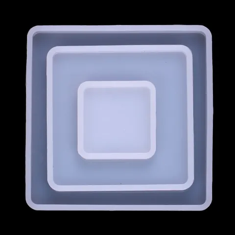 Quadratische Spiegeloberfläche Silikonharzform Für DIY Kristall Epoxy Ton Pressplatte Displayständer Basis Material Zubehör Gusswerkzeug