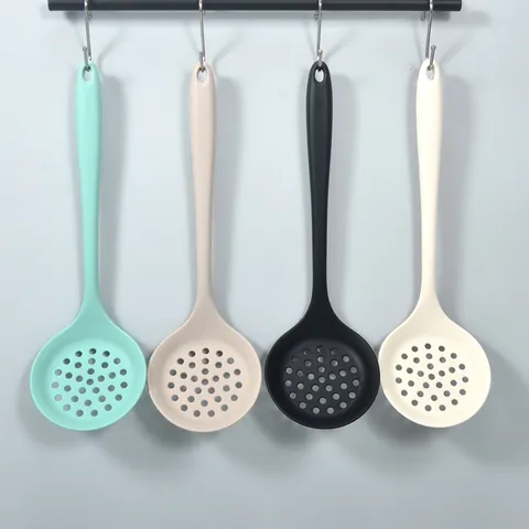 Modern Minimalistisch Hitzebeständig Silikon Großer Schaumlöffel Antihaft Integrierter Kochen Schaumlöffel Für Zuhause Küche Kochen Sieb Werkzeug