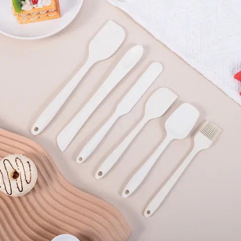 Spatola in Silicone Resistente al Calore Raschietto per Crema Pennello per Olio per Cottura Torte Biscotti Utensili da Cucina